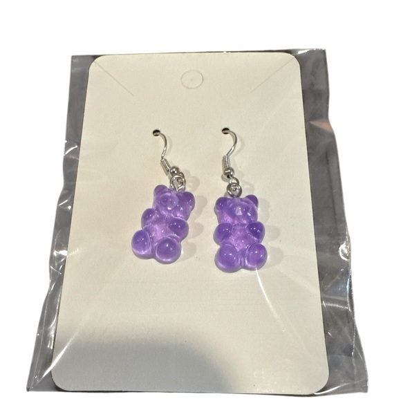 3 for $20 Cute Purple Gummy Bear Acrylic Earrings for Women - Fun “You Pick 3” - Picture 7 of 7